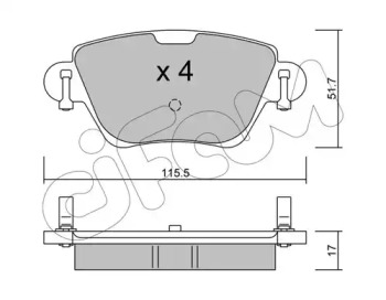 Комплект тормозных колодок CIFAM 822-319-0