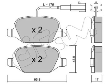 Комплект тормозных колодок CIFAM 822-323-2