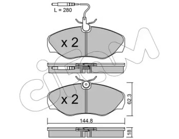 Комплект тормозных колодок CIFAM 822-338-1