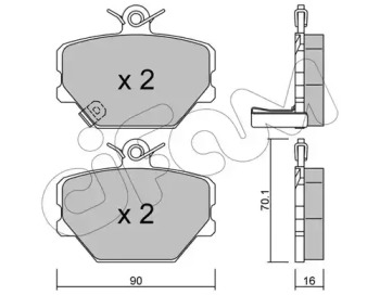 Комплект тормозных колодок CIFAM 822-341-0