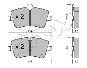 Комплект тормозных колодок CIFAM 822-342-0