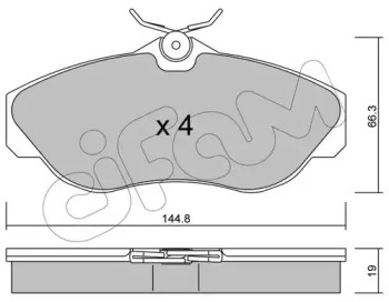 Комплект тормозных колодок CIFAM 822-350-0