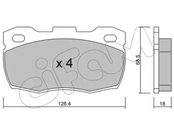 Комплект тормозных колодок CIFAM 822-352-0