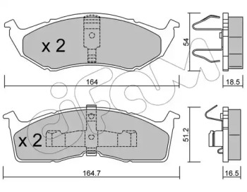 Комплект тормозных колодок CIFAM 822-356-0