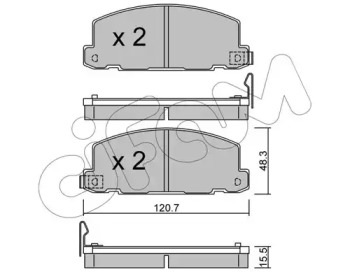 Комплект тормозных колодок CIFAM 822-360-0