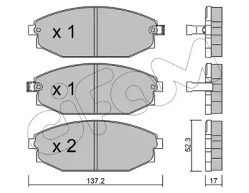 Комплект тормозных колодок CIFAM 822-363-0