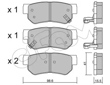 Комплект тормозных колодок CIFAM 822-365-0