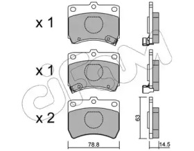 Комплект тормозных колодок CIFAM 822-370-0