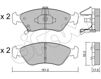 Комплект тормозных колодок CIFAM 822-371-0