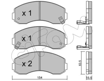 Комплект тормозных колодок CIFAM 822-377-0