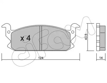 Комплект тормозных колодок CIFAM 822-380-0