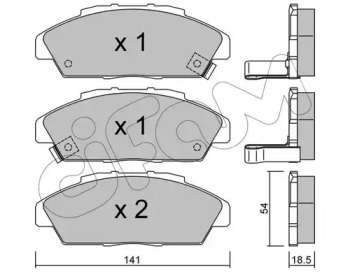 Комплект тормозных колодок CIFAM 822-385-0