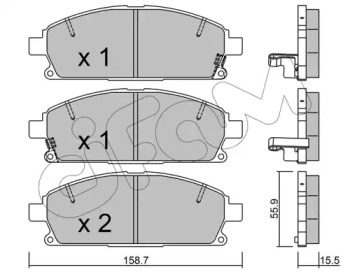 Комплект тормозных колодок CIFAM 822-406-2