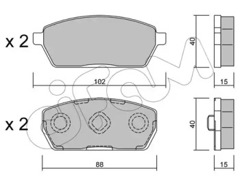 Комплект тормозных колодок CIFAM 822-438-0