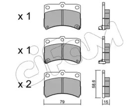 Комплект тормозных колодок CIFAM 822-459-0