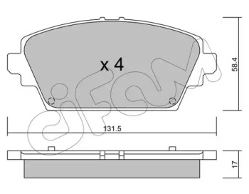 Комплект тормозных колодок CIFAM 822-464-0