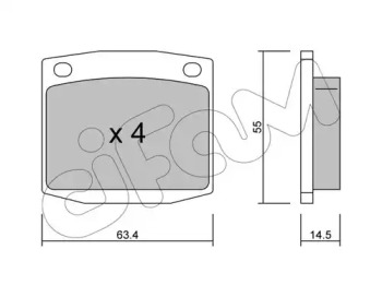 Комплект тормозных колодок CIFAM 822-486-0