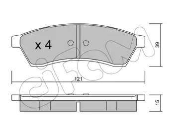 Комплект тормозных колодок CIFAM 822-510-0