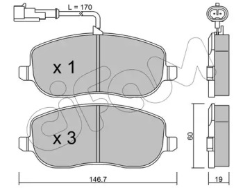Комплект тормозных колодок CIFAM 822-530-1