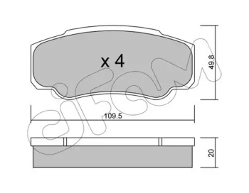 Комплект тормозных колодок CIFAM 822-532-0