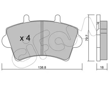 Комплект тормозных колодок CIFAM 822-545-0