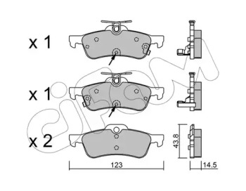 Комплект тормозных колодок CIFAM 822-556-2