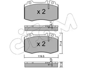 Комплект тормозных колодок CIFAM 822-563-5