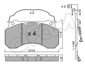 Комплект тормозных колодок CIFAM 822-588-0K