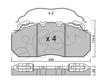Комплект тормозных колодок CIFAM 822-589-0