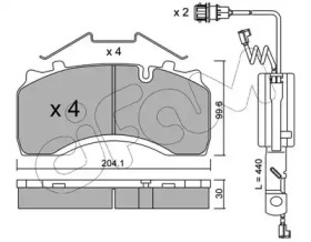 Комплект тормозных колодок CIFAM 822-590-1K