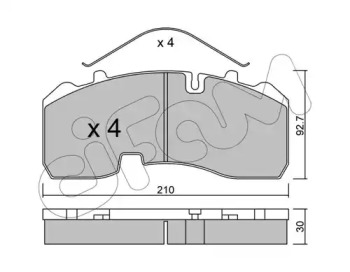 Комплект тормозных колодок CIFAM 822-595-0