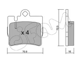 Комплект тормозных колодок CIFAM 822-597-0