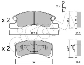 Комплект тормозных колодок CIFAM 822-605-0