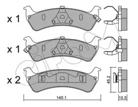 Комплект тормозных колодок CIFAM 822-628-0