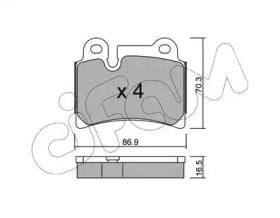 Комплект тормозных колодок CIFAM 822-660-0