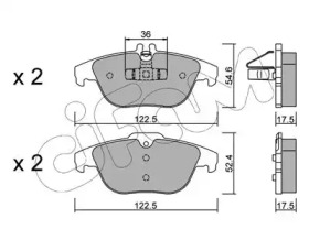 Комплект тормозных колодок CIFAM 822-666-0