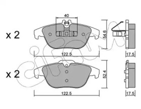 Комплект тормозных колодок CIFAM 822-666-2