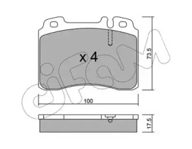 Комплект тормозных колодок CIFAM 822-667-0