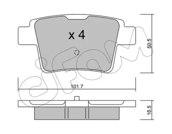 Комплект тормозных колодок CIFAM 822-677-0