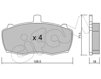 Комплект тормозных колодок CIFAM 822-692-0
