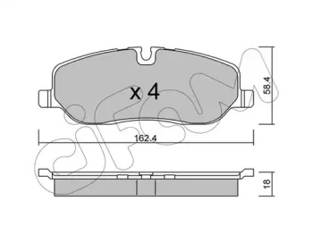 Комплект тормозных колодок CIFAM 822-693-0