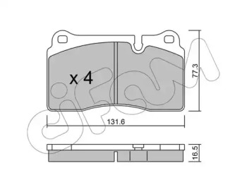 Комплект тормозных колодок CIFAM 822-695-0