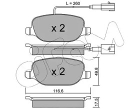 Комплект тормозных колодок CIFAM 822-704-2
