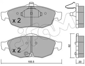 Комплект тормозных колодок CIFAM 822-715-0