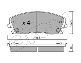 Комплект тормозных колодок CIFAM 822-716-0