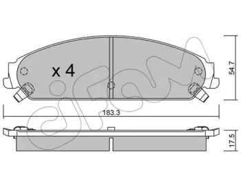 Комплект тормозных колодок CIFAM 822-717-0