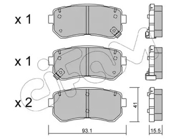 Комплект тормозных колодок CIFAM 822-725-0