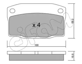 Комплект тормозных колодок CIFAM 822-726-0