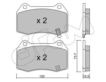 Комплект тормозных колодок CIFAM 822-738-0