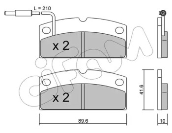 Комплект тормозных колодок CIFAM 822-767-1